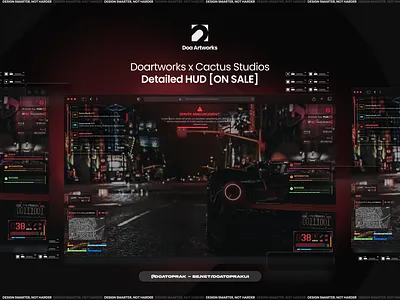 [Cactus&Doartworks] I Detailed HUD UI I Gta V (On Sale) design doartworks doatoprak download figma fivem grand theft auto graphic design gta5 gtav hud hud design hud ui illustration oxlib roleplay ui ux