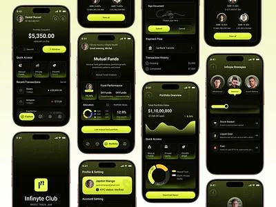 Infynyte Club – Intelligent Portfolio Management App app concept app interface best ui business app clean design club app investment investment app investment club app investor mobile app mobile mobile app mobile app design money management portfollio tracker praivate investment praivate mobile app uxdesign wealth management web