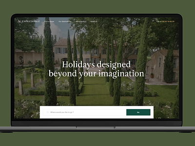 Le Collectionist - Extraordinary holidays rentals animation booking branding design destinations homepage house menu product recommendations rental travel ui ux villa