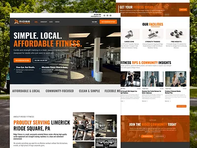 Fitness Gym Website — Clean, Bold UI Design ui ux webdesign website website redesign