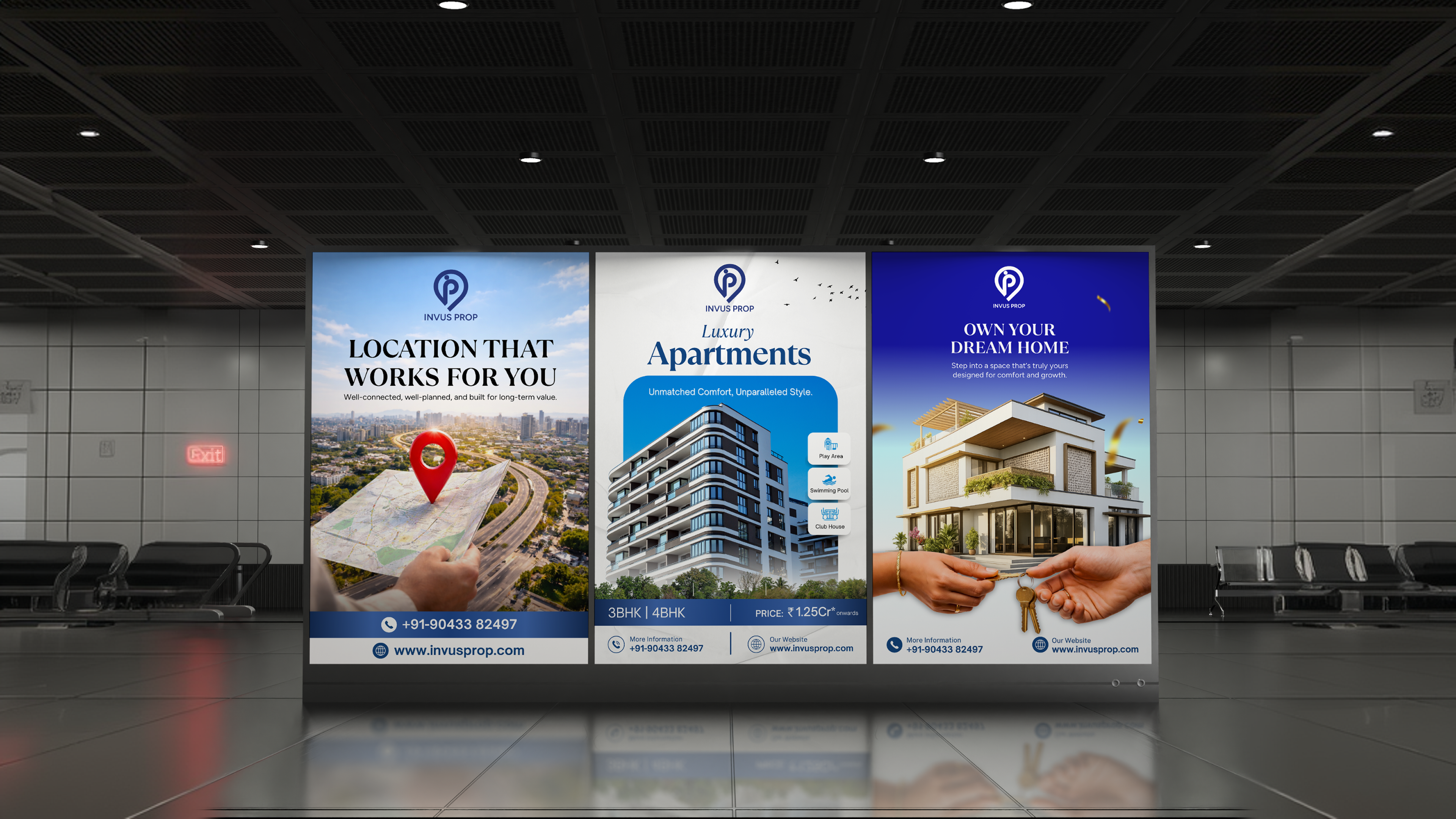 Real Estate Branding - Invus Props branding design designusagency graphic design logo logodesign realestae realestateapp realestatebranding realestatelogo realestatemockups realestateposters