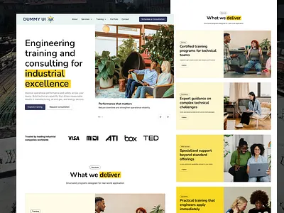 Engineering Training Website — Clean, Modern UI Design ui ux webdesign website