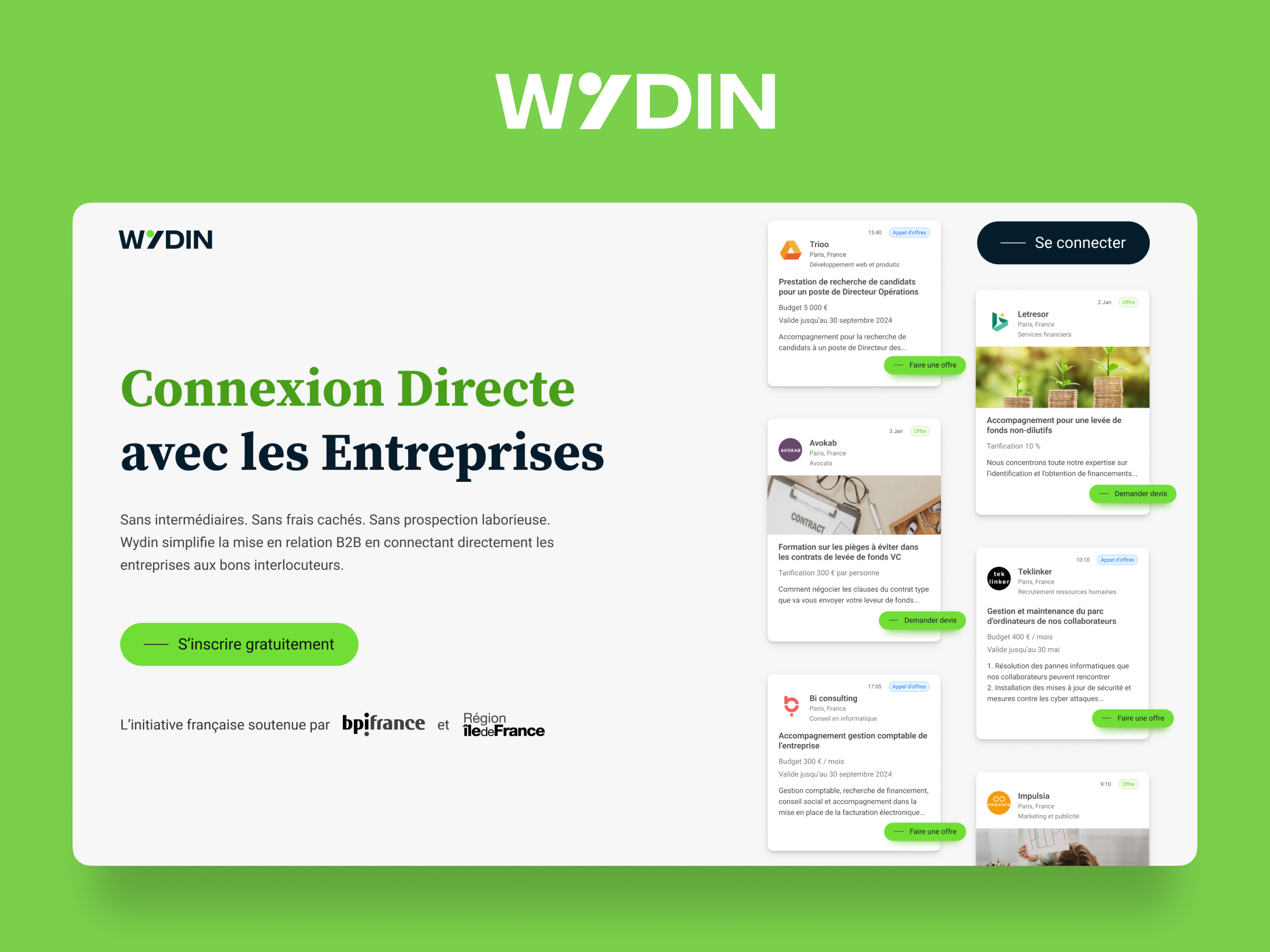 Logo & Landing Page Design for French B2B SaaS Platform b2b brand identity design figma landing page design logo design saas ui design