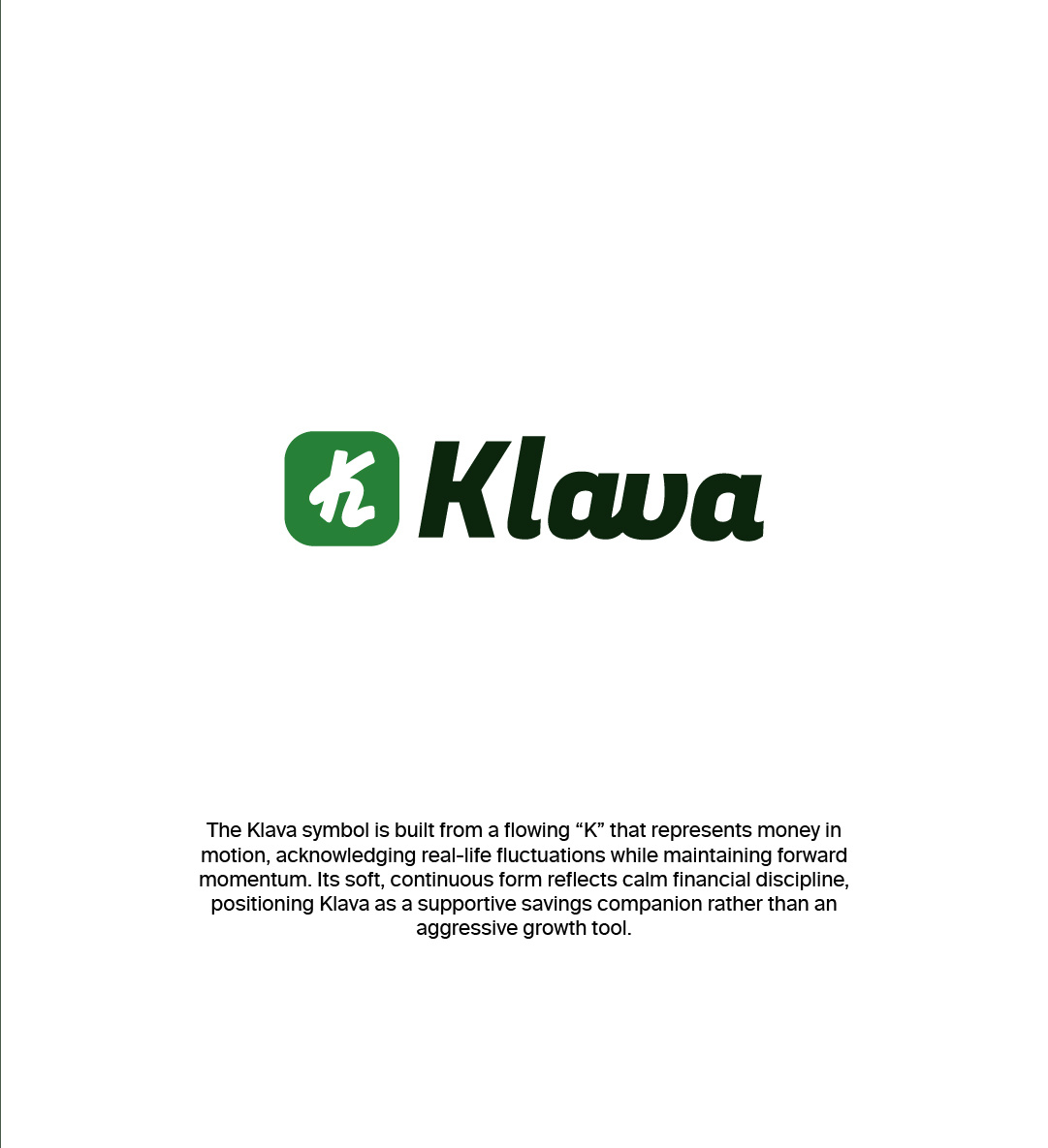 Klava logo animation app screen banking app brand book fintech graphic design logo animation logo design motion design
