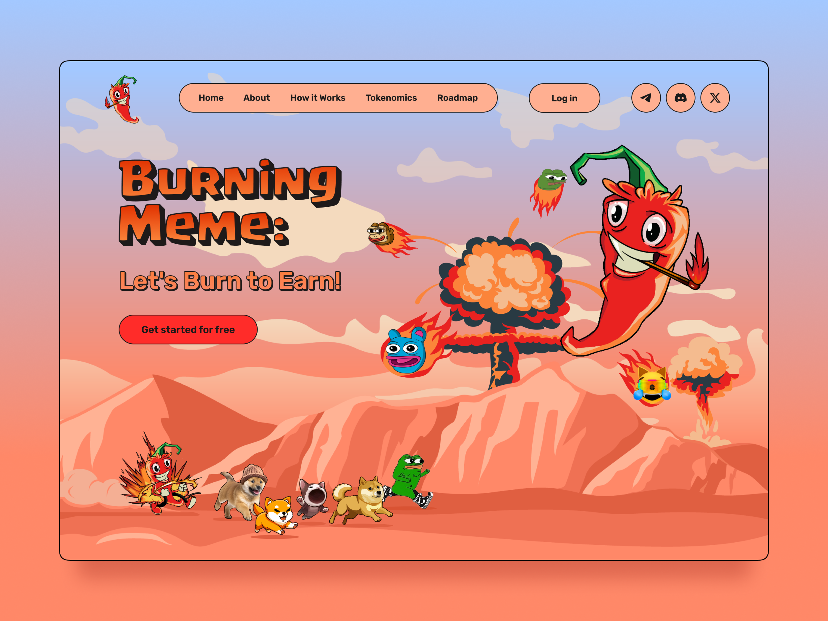 Landing Page & Web App Design for Memecoin Platform