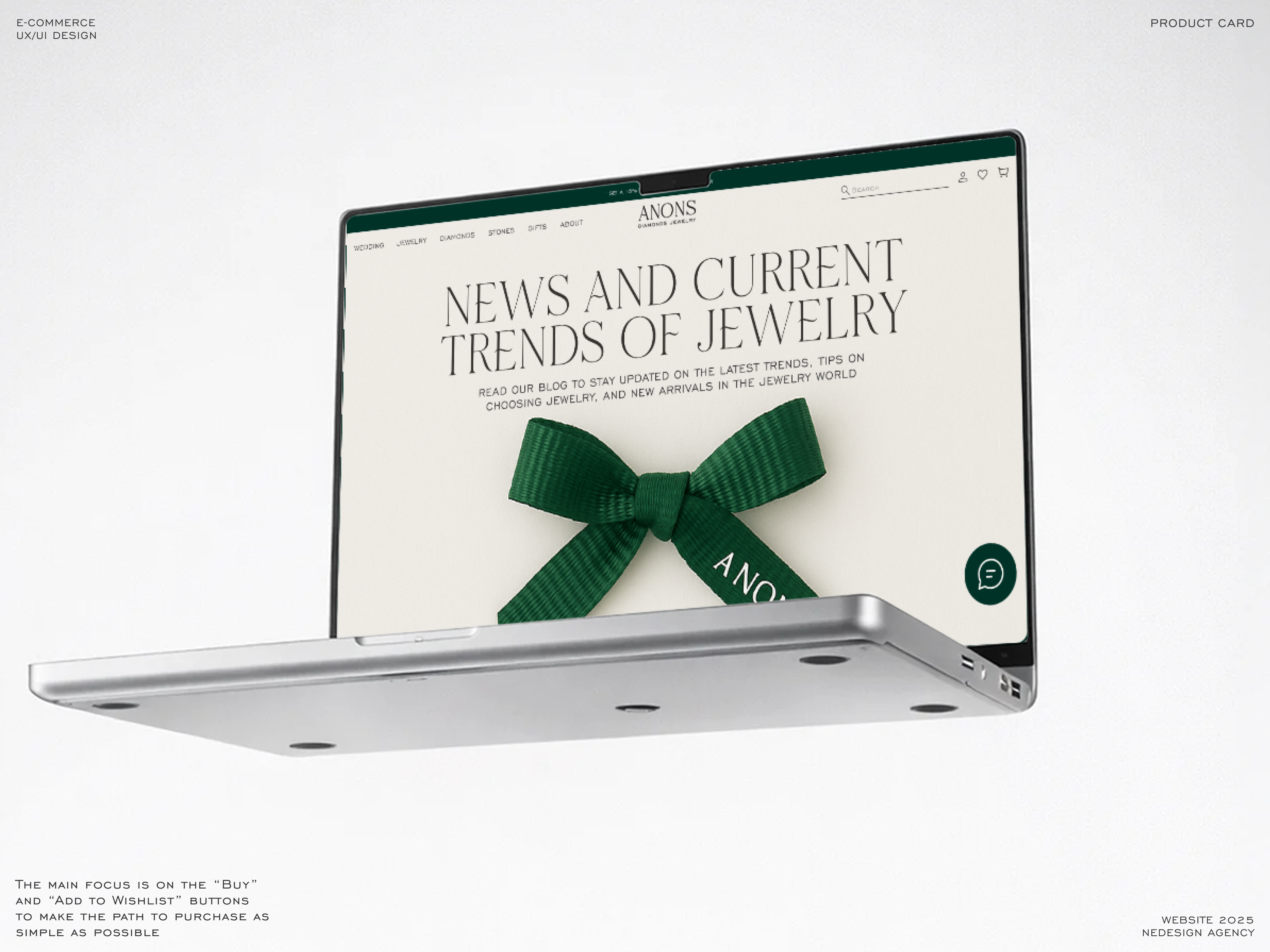 Blog Page Design for Anons — Jewelry E-commerce animation ui