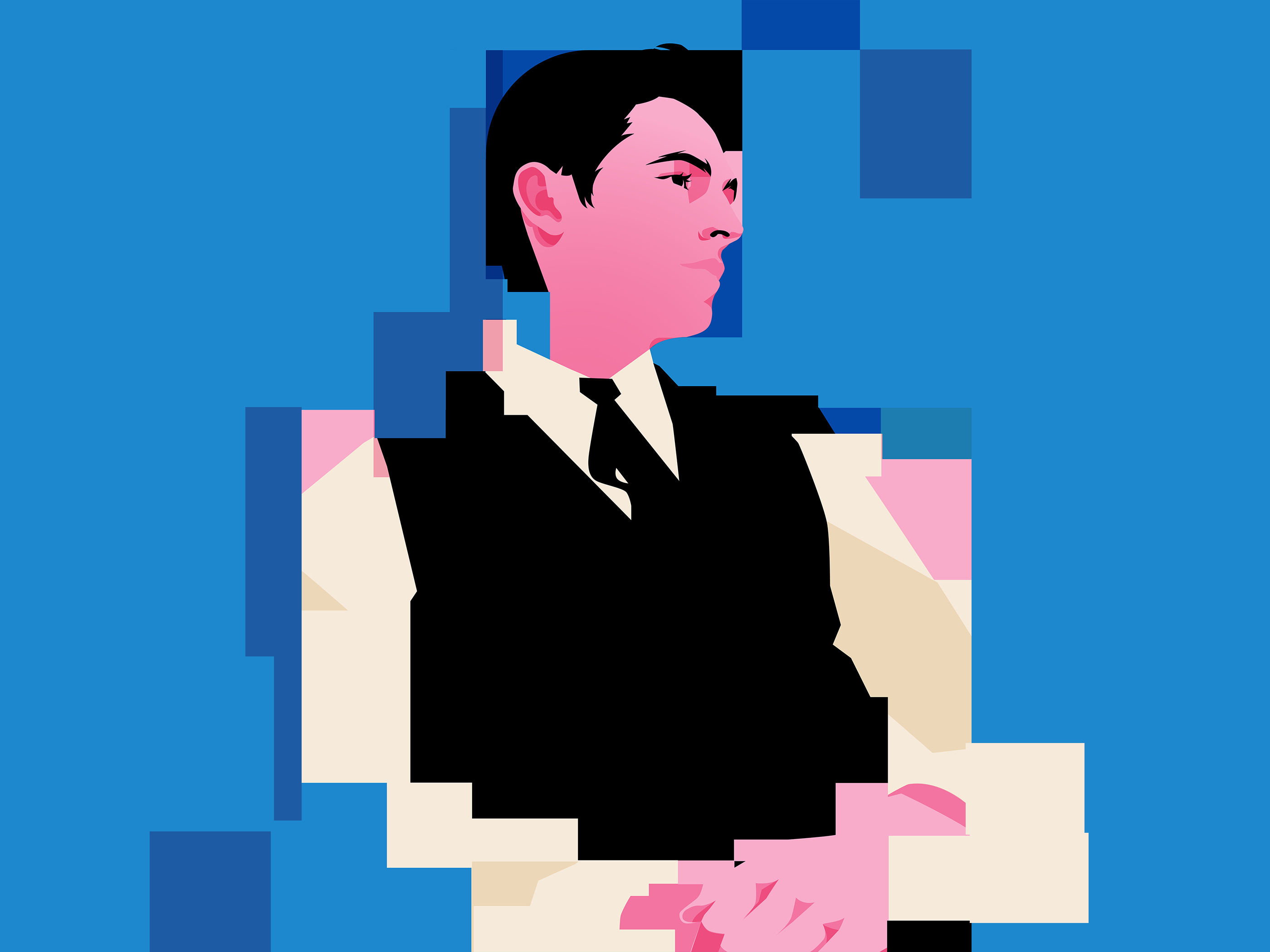 Abstract portrait abstract abstract portrait abstrct vector blog illustration branding illustration commercial illustration composition design editorial editorial illustration illustration laconic lines man illustration man portrait minimal poster suit vector illustration