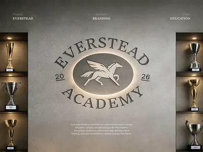 Educational Branding & Visual Identity – Everstead Academy academy logo agencia de branding agency brand identity animation brand identity brand presentation branding agency branding package guide construction branding edtech education branding education icon education logo graphic design logo modern brand identity phenomenon studio private school website design school brand visual identity