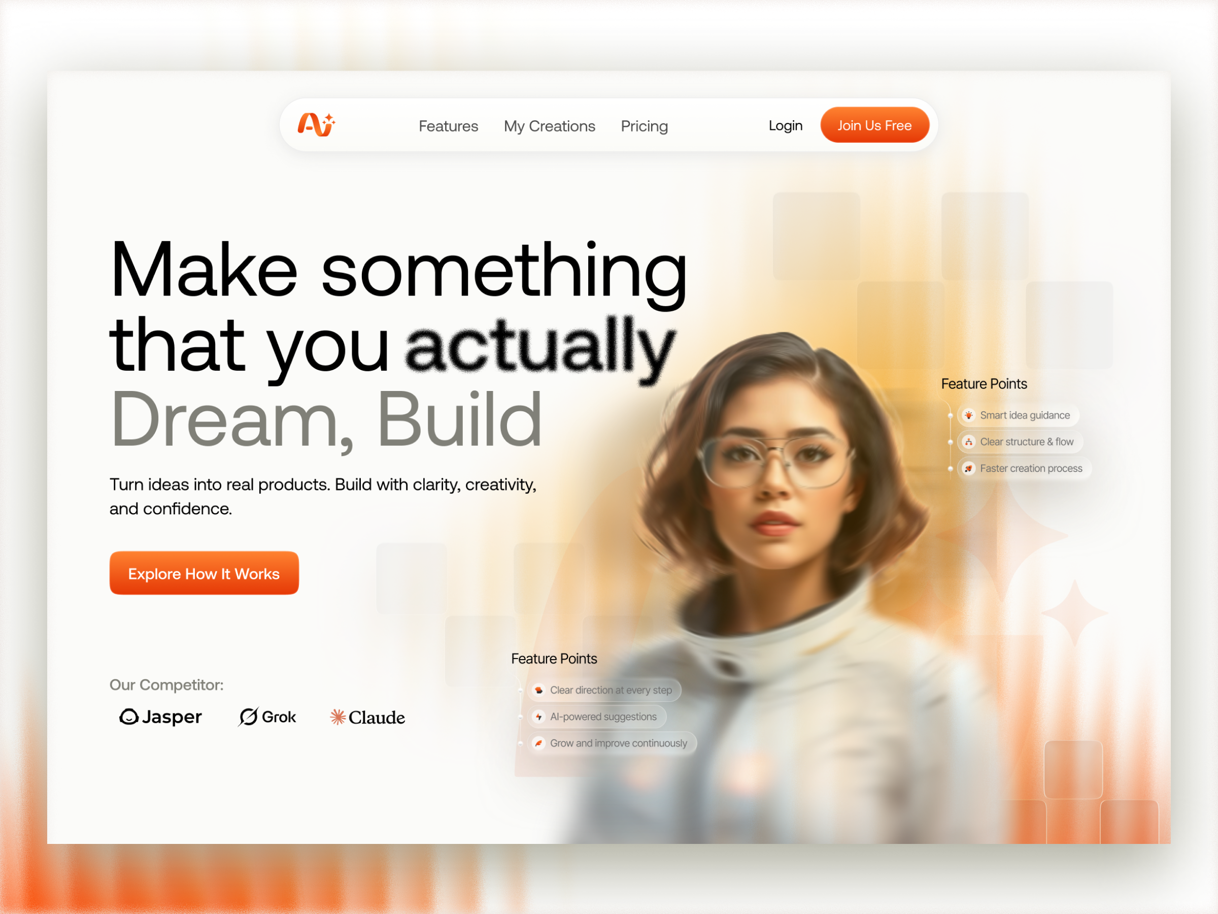 AI Agent Platform ai agent ai chat ai design ai note ai platform ai product builder ai summary ai tool ai website interface landing page landing page design no code product design summary page ui design ux design wavespace web design webdesign