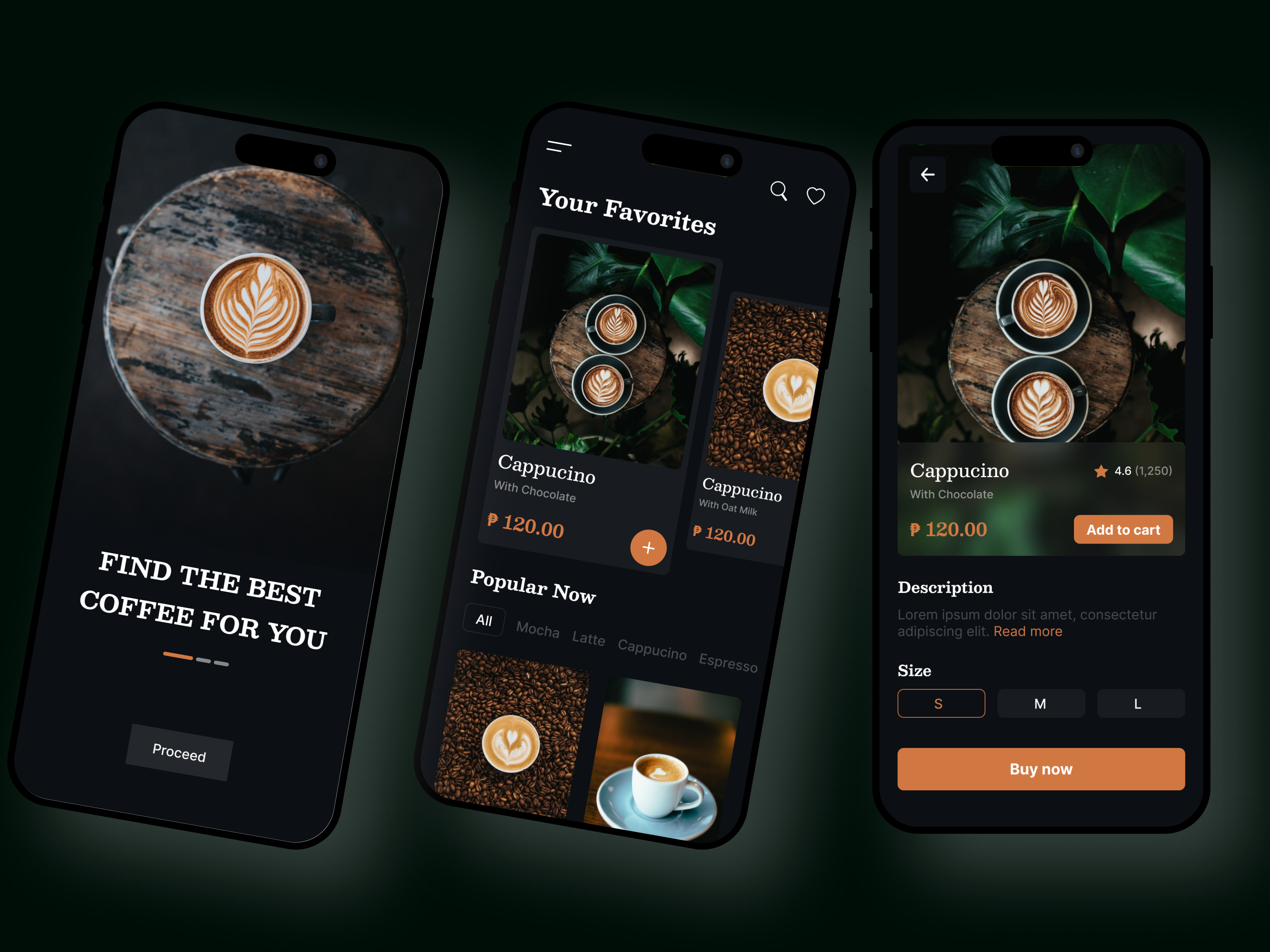 Premium Coffee App UI Design | Simple Ordering Flow appdesign appui coffeeapp coffeeshop darkui designinspiration digitaldesign ecommerceui figmadesign foodapp interface mobileappdesign mobileui modernui orderingapp productdesign uiconcept uidesign uxdesign uxui