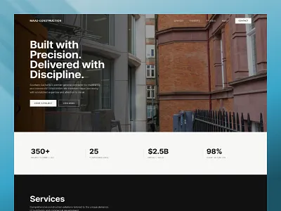 MAAD Construction—Construction Website architecturewebsite constructionwebsite design landingpage modernwebsite ui web web design