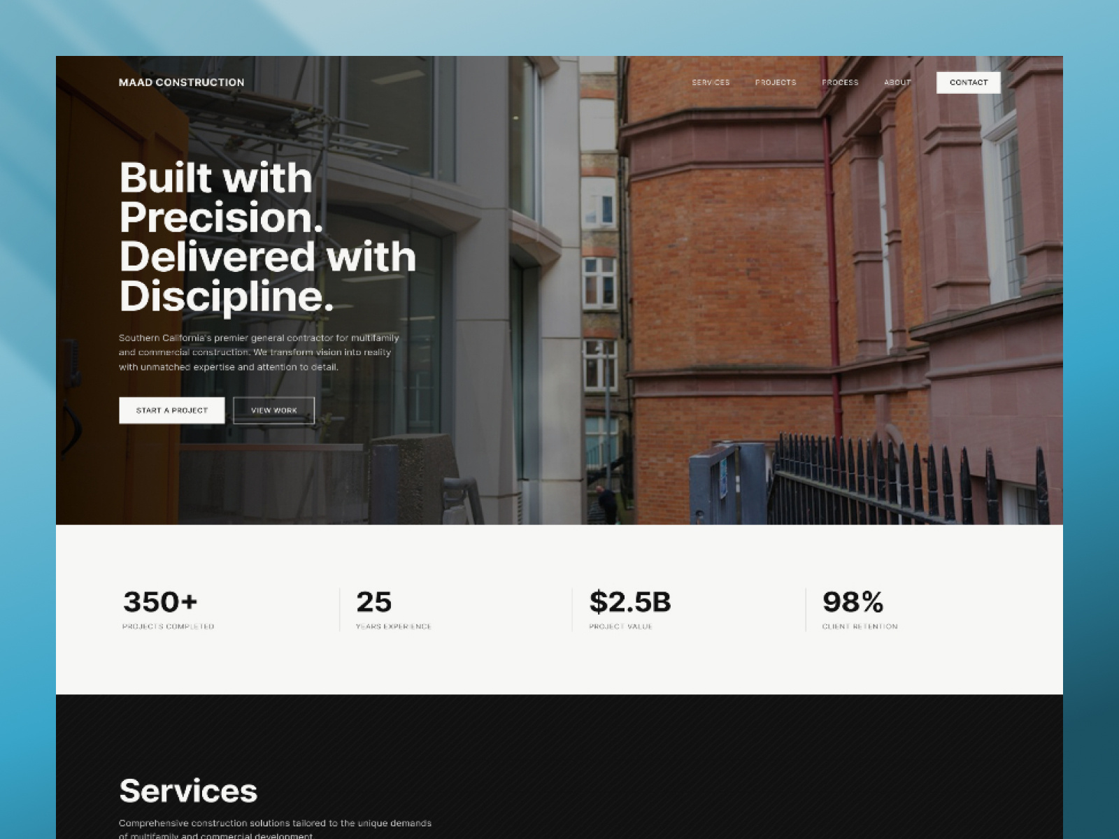 Example of MAAD Construction—Construction Website