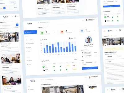 Jofind - Dashboard Job Finder Animation animation branding clean dashboard grafik graphic design job finder minimalist mobile motion graphics pototype product responsive saas ui ui kit ui8 uiux web design website