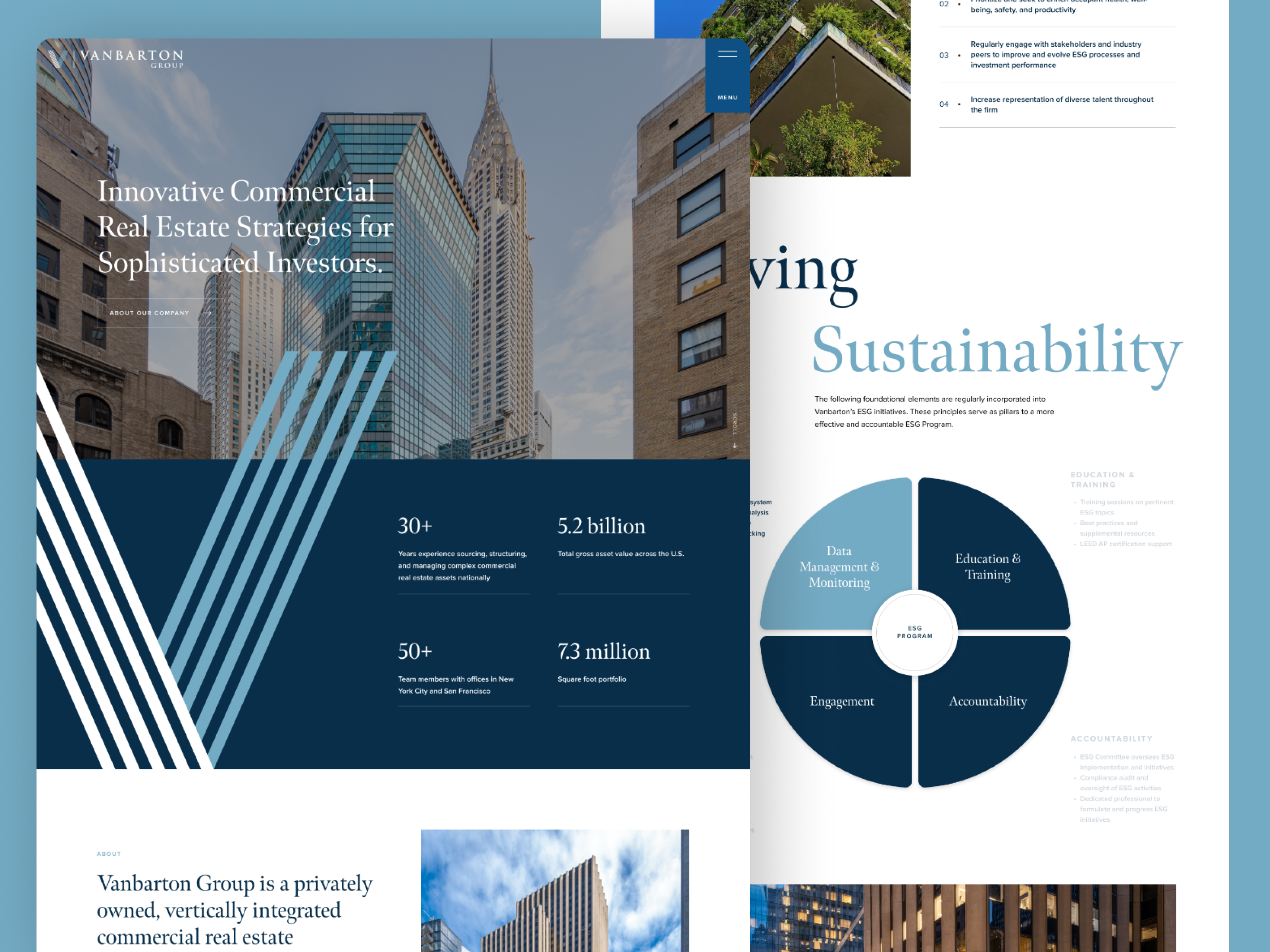 Commercial Real Estate Website Design | Vanbarton Group