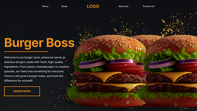 Burger Landing Page adobe xd design figma h land ui ux