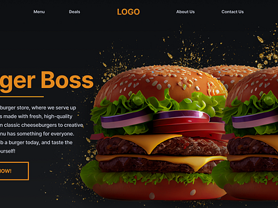 Burger Landing Page adobe xd design figma h land ui ux