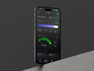 Mobile Health Dashboard UI ai assistance ai chatbot ask ai dashboard dashboard ui figma fitness tracker health app ui hrv track medical metadata ui mobile app mobile app ui sleep track step count ui kit ui ux watch health app widget ui mobile widgets