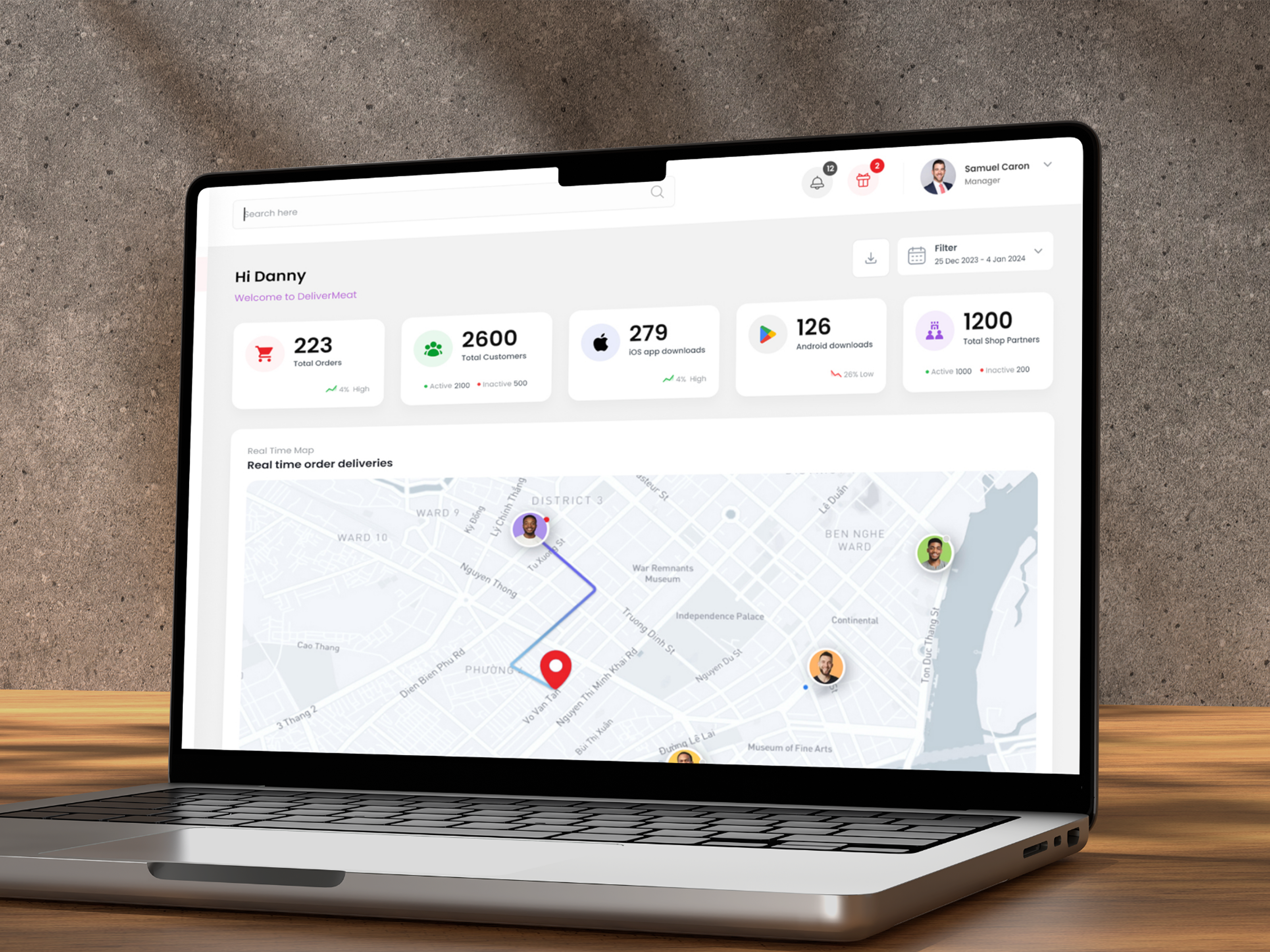 Admin Dashboard Home Page