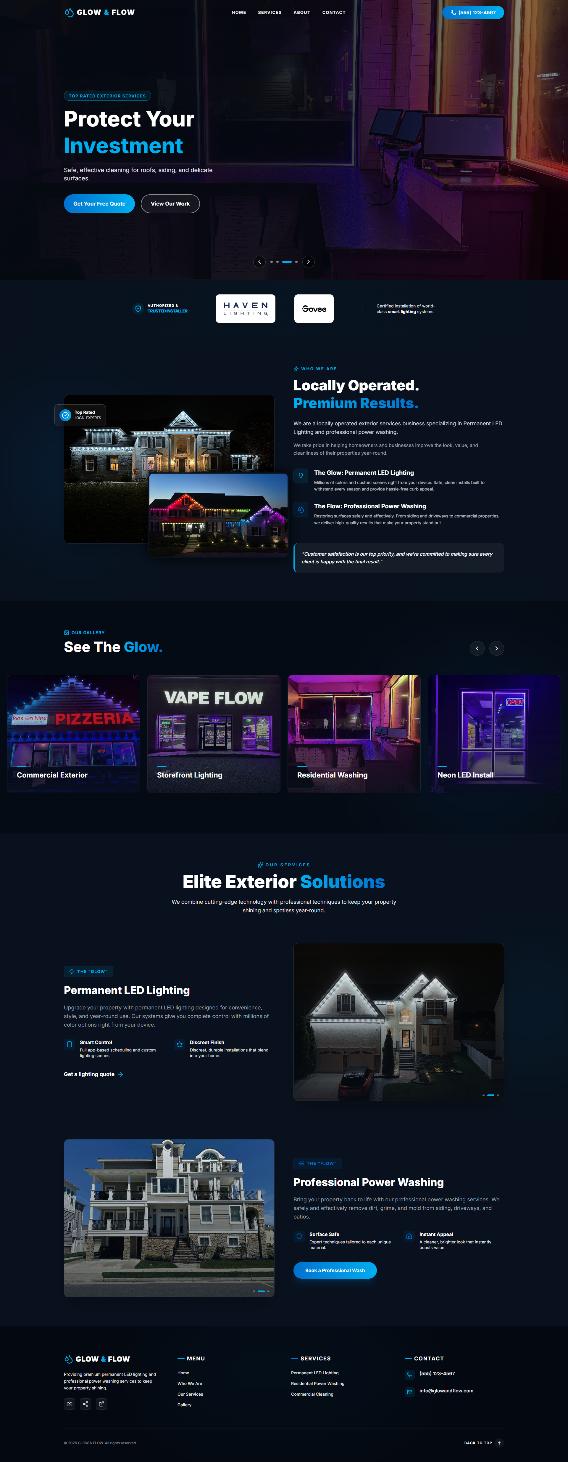 Glow & Flow figma funnel hero design landing page ui website website design