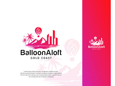 Balloon Aloft logo design apps logo beach branding creat logo custom logo design entertaiment graphic design hotels illustration logo logo maker montain travel vector
