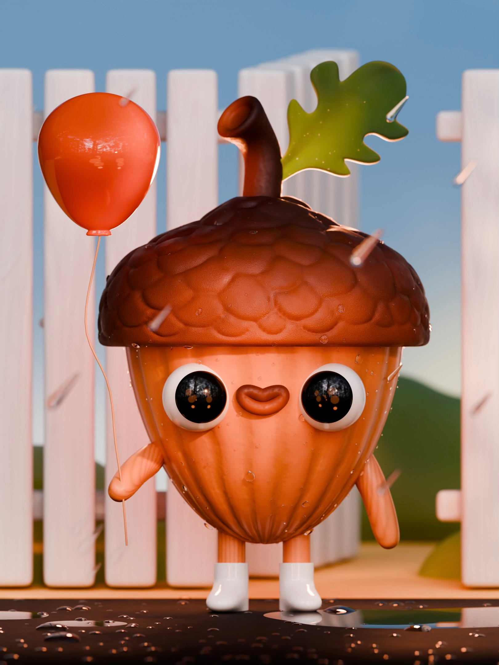 Acorn in Love 🤎 3d 3dart blender blender3d cycles design