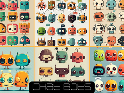 Chat Bots bots chat cute robots vector