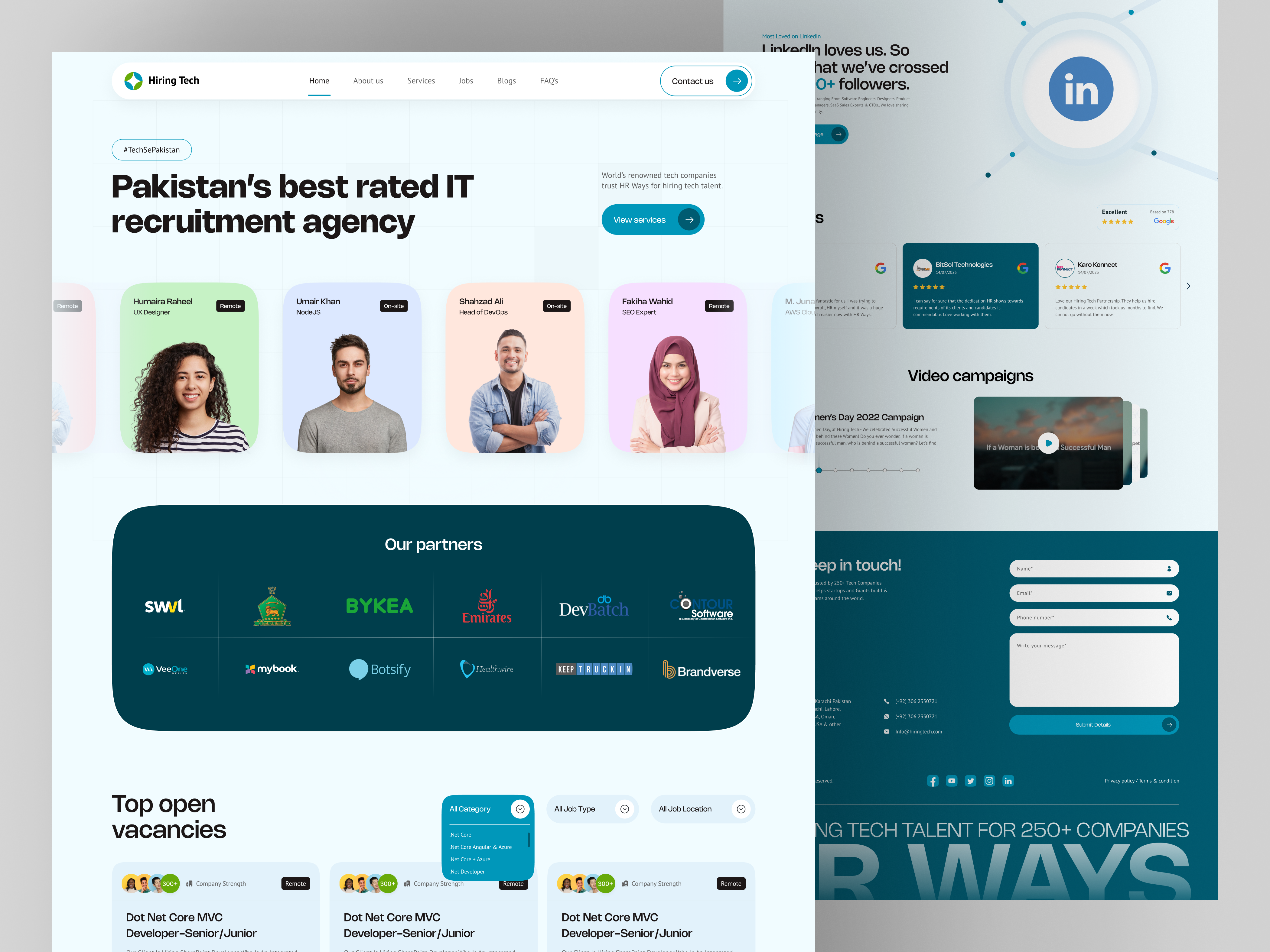 Modern HR Tech Website Design | SaaS Landing Page UI abraod clean design hr hr saas human resource job finding jobs landing page opportunity people product design remote remote job saas saas website design search tech startup ui ux