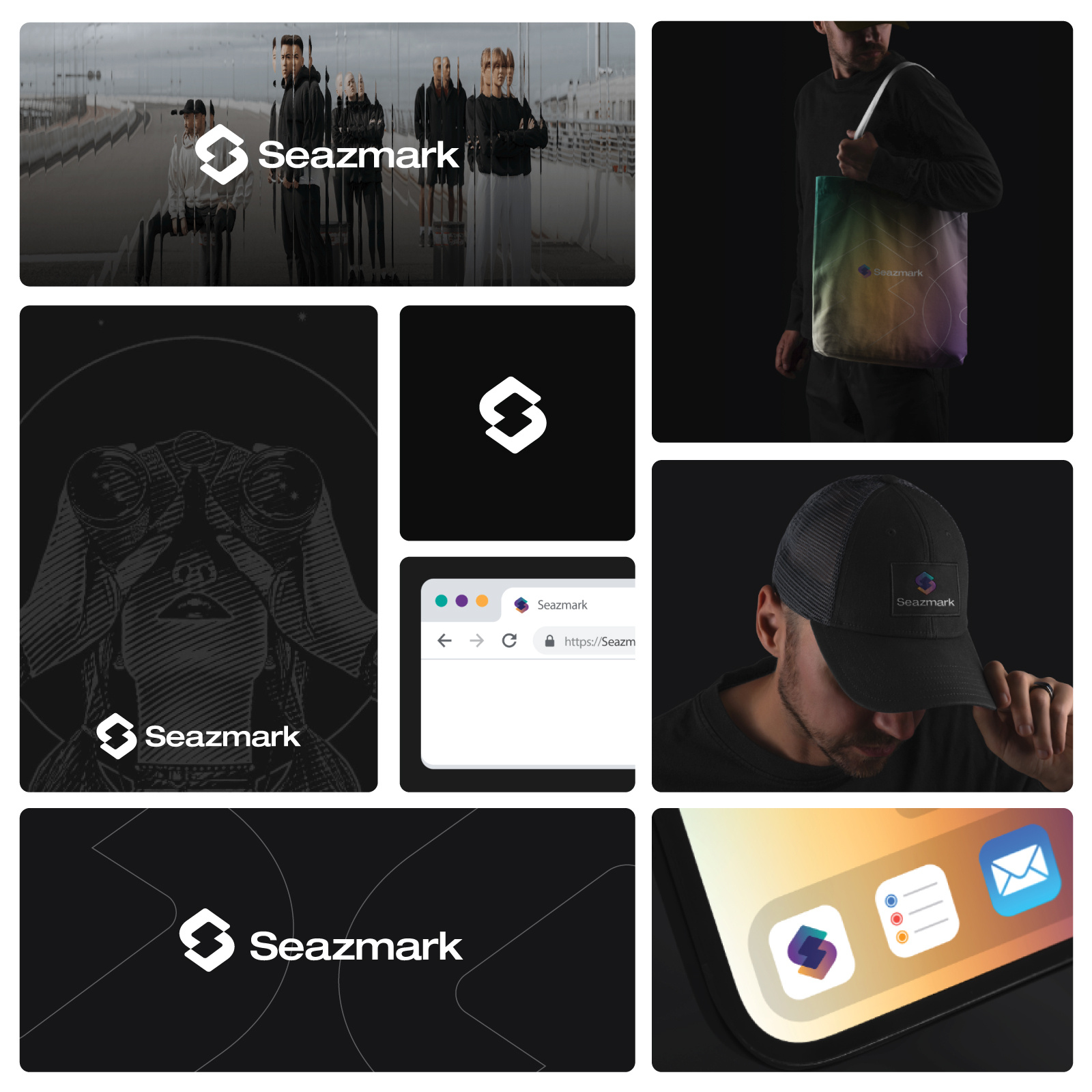 Seazmark Branding branding design illustration logo ui web design web development website website design website development