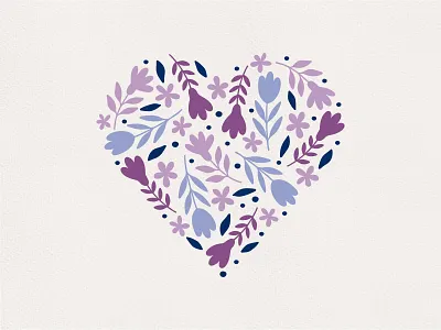 Floral Heart clipart floral floral heart flowers graphic design hand drawn heart heart clipart illustration mothers day silhouette spring vector wildflowers