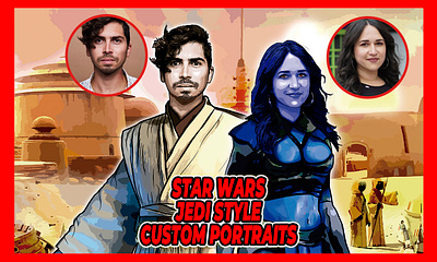 star wars jedi style custom portrait boba fett custom illustracion jedi madalorian portrait portrait jedi star wars vector