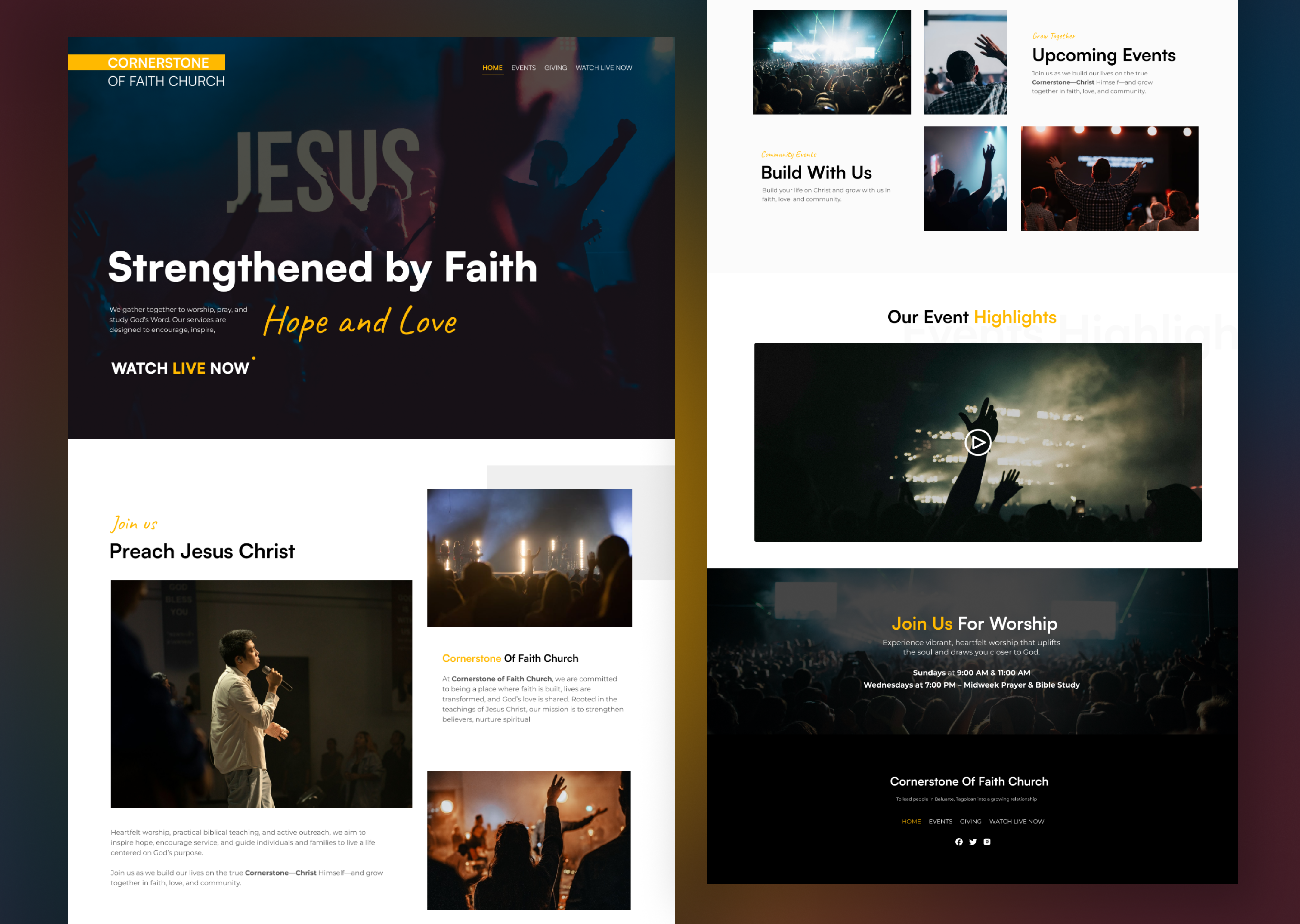Cornerstone Of Faith Church born again church web design church design church theme webdesign church web design graphic design ui web design website wordpress