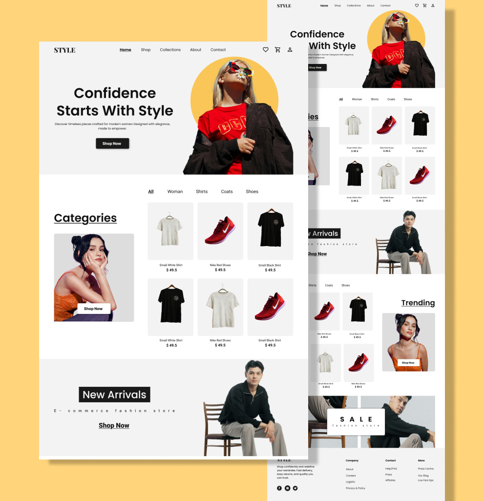 Fashion | E Commerce Website branding clothing website e commerce e commerce website fashion fashion website figma design figma website graphic design ui ui ux design ui ux website ux webdesign website design