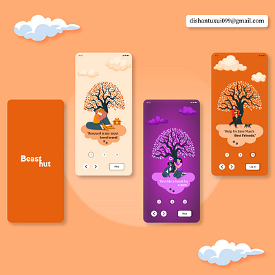 Animal Shelter app design - Beast Hut animal shelter app design pet house app design ui ui design user interface design user experience design ux ux design uxui uxui design