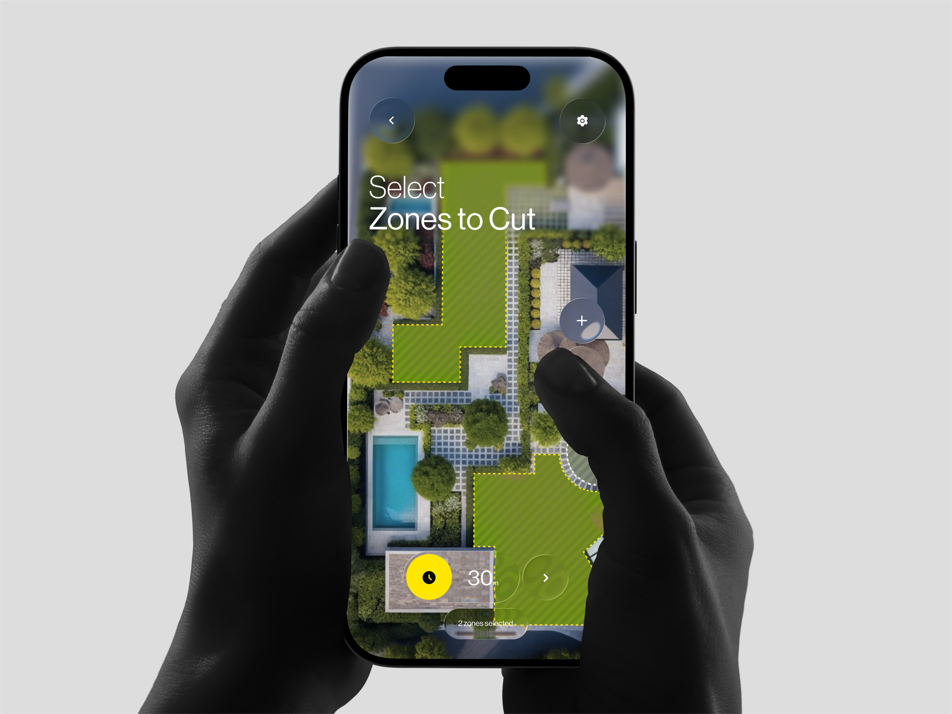 Lawn Mobile App – Robotic Control UI ai app b2b crm dashboard design interface iot lawn mobile mobile design product robotic saas service software ui ui design ux ux design