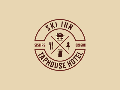 Ski Inn Taphouse Hotel beer branding classic logo logodesign