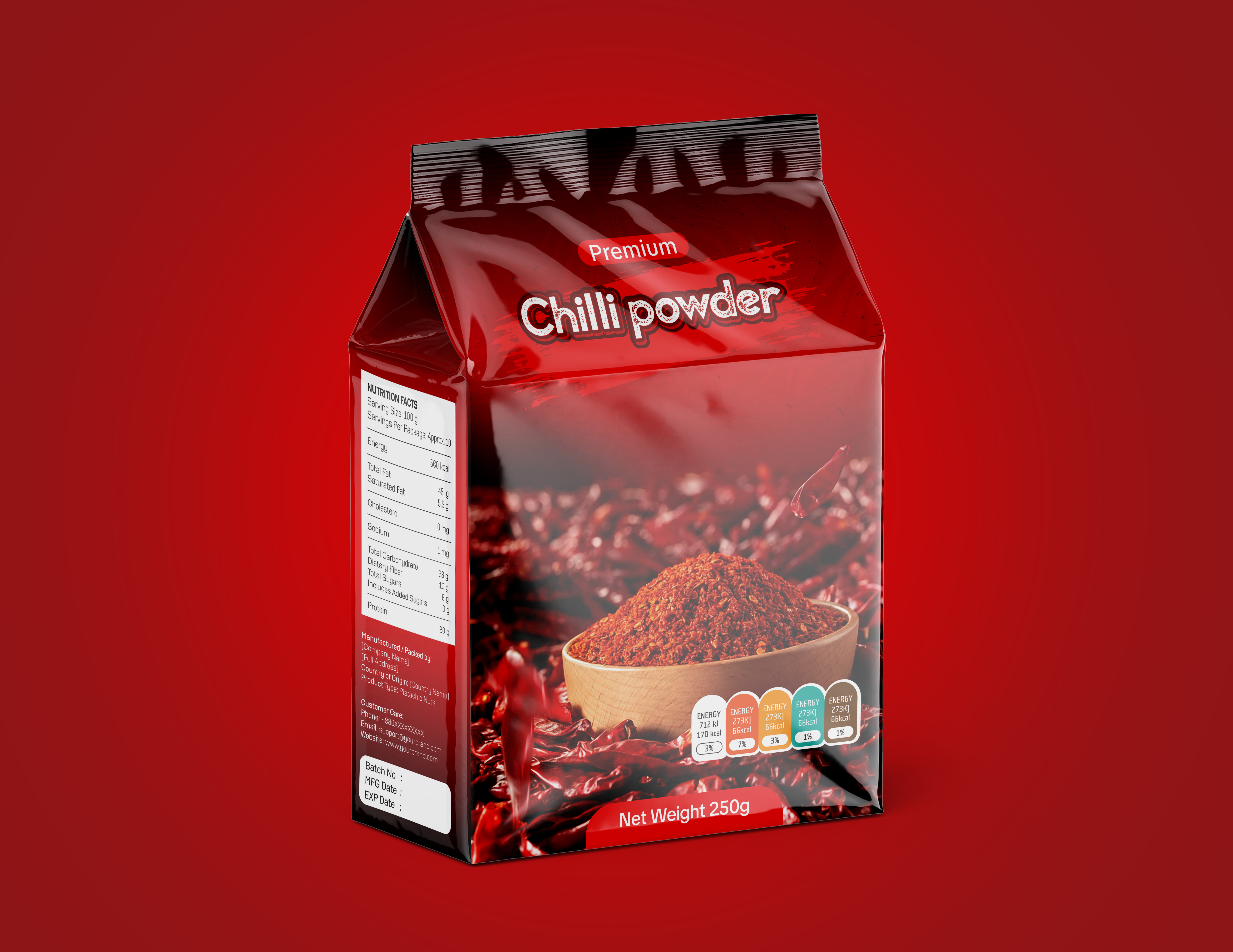 Premium Food Packaging Design bag bag design branding chilli powder chilli powder pouch desin creative fmcg packaging design foil pouch packaging food food packaging graphic designer label label design marketing nuts packaging packaging packaging design pouch packaging product packaging visual identity
