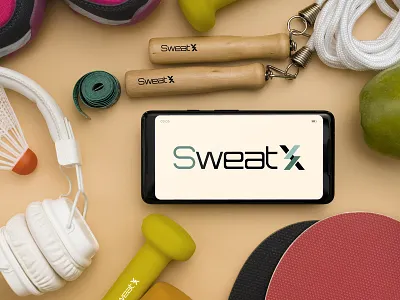 Logo Design for SweatX 2d 2d design brand branding design digital digital art donation gamification graphic design identity branding logo minimal modern ngo saas sports tech