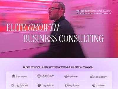 Elite Growth Business Consulting Website Design agency business consulting corporate design figma homepage landing page minimal modernui saas startup ui ux webdesign website