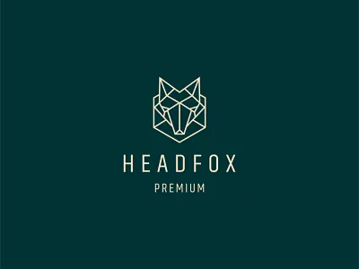 Head fox line art logo 3d animation app branding business design graphic design head fox line art logo illustration logo ui