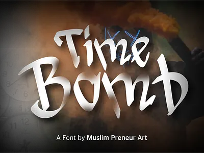 Time Bomb Font art branding brush clothing decorative design display fashion font graffiti graphic design handwritten ink logo modern smoke street streetart ui