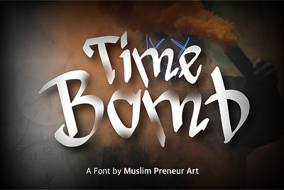 Time Bomb Font art branding brush clothing decorative design display fashion font graffiti graphic design handwritten ink logo modern smoke street streetart ui