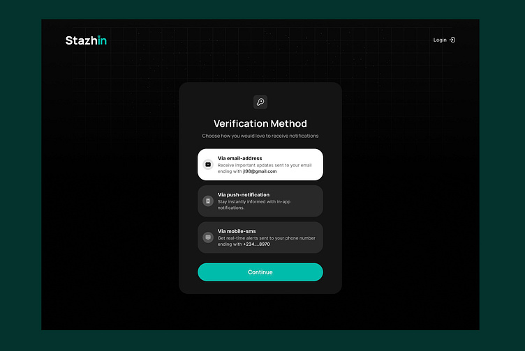 Verification Method/ Receive Notification Via by Runo (Oluwakemi ...