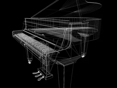Grand piano design graphic design illustration ui