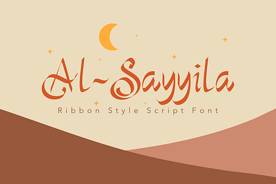Al-Sayyila Font arabian beautiful branding brush clothing decorative design fashion font graphic design illustration invitation logo script ui wedding