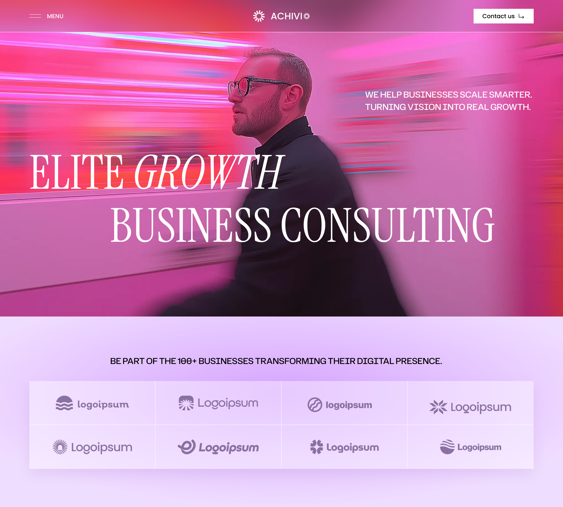 Elite Growth Business Consulting Website Design agency branding business consulting corporate design figma homepage minimal modernui saas startup ui design uidesign uiux user interface uxdesign webdesign