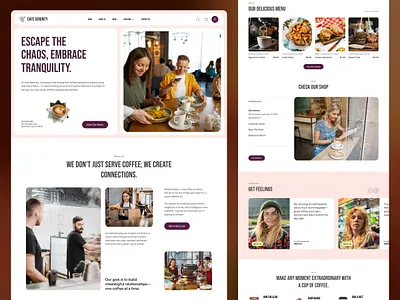 Coffee Shop Website cafe website clean ui coffee shop food website home page design landing page landing page design modern ui restaurant ux web design website design