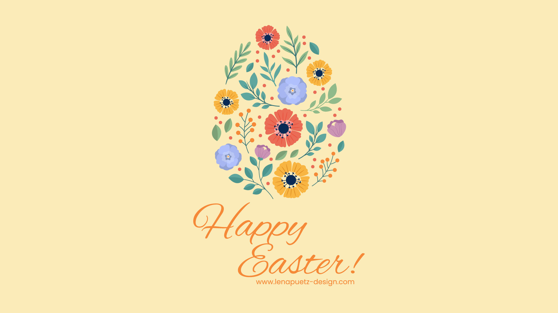 Happy Easter! easter flowers graphic design happyeaster illustration motion graphics