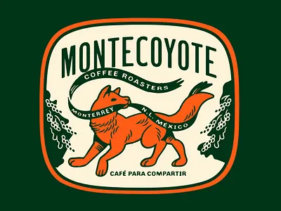 Montecoyote, Brand Asset branding coyote design drawing graphic design illustration logo typography vector