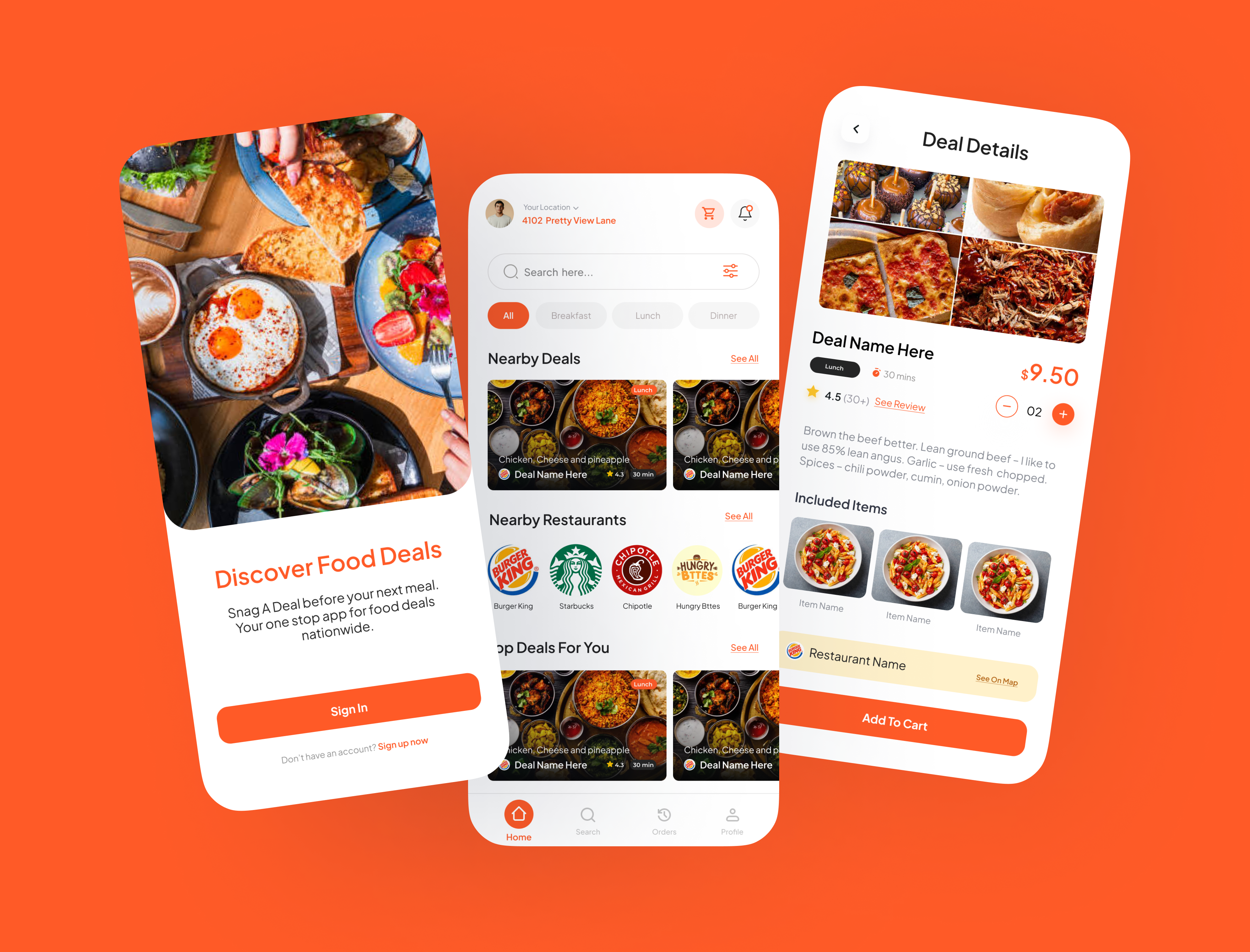 Food Deals App UI 🍔 | Discover & Order Experience app design clean ui dribbble ecommerce figma food app food delivery minimal design mobile app product design restaurant app ui design uiux user interface ux design