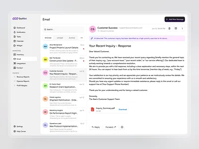 AI Email Writer Platform application interface product saas service startup ui ux web